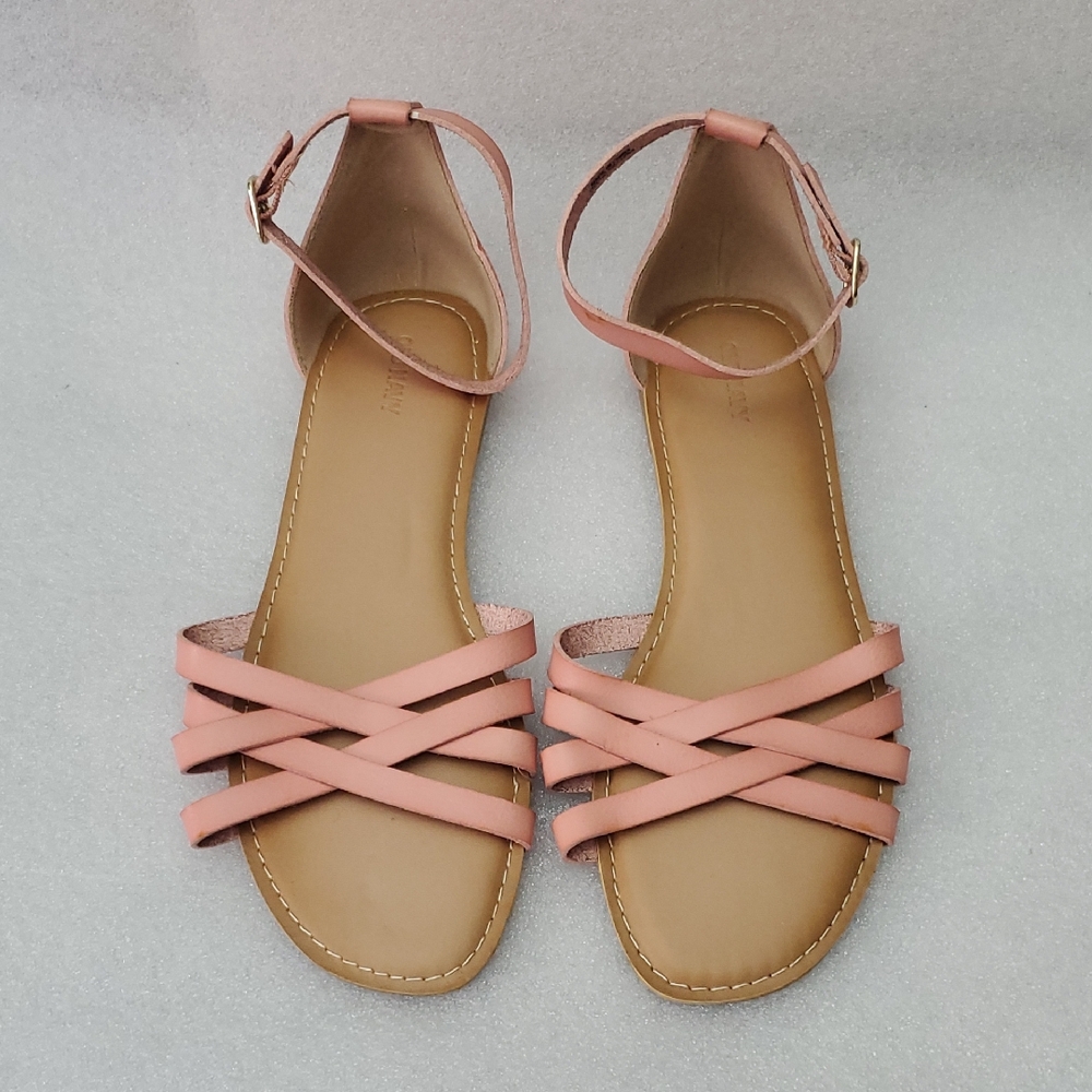 NWOT Salmon Pink Strappy Sandals - Size 10